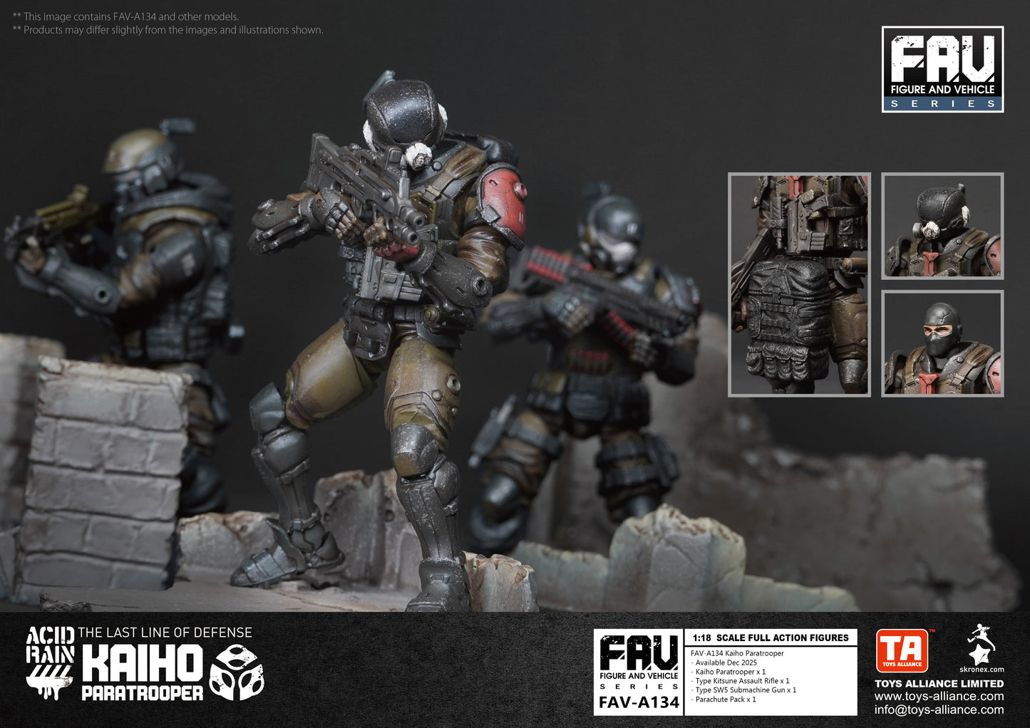 TOYS ALLIANCE LIMITED "ACID RAIN" 1/18 SCALE FAV-A134 KAIHO PARATROOPER