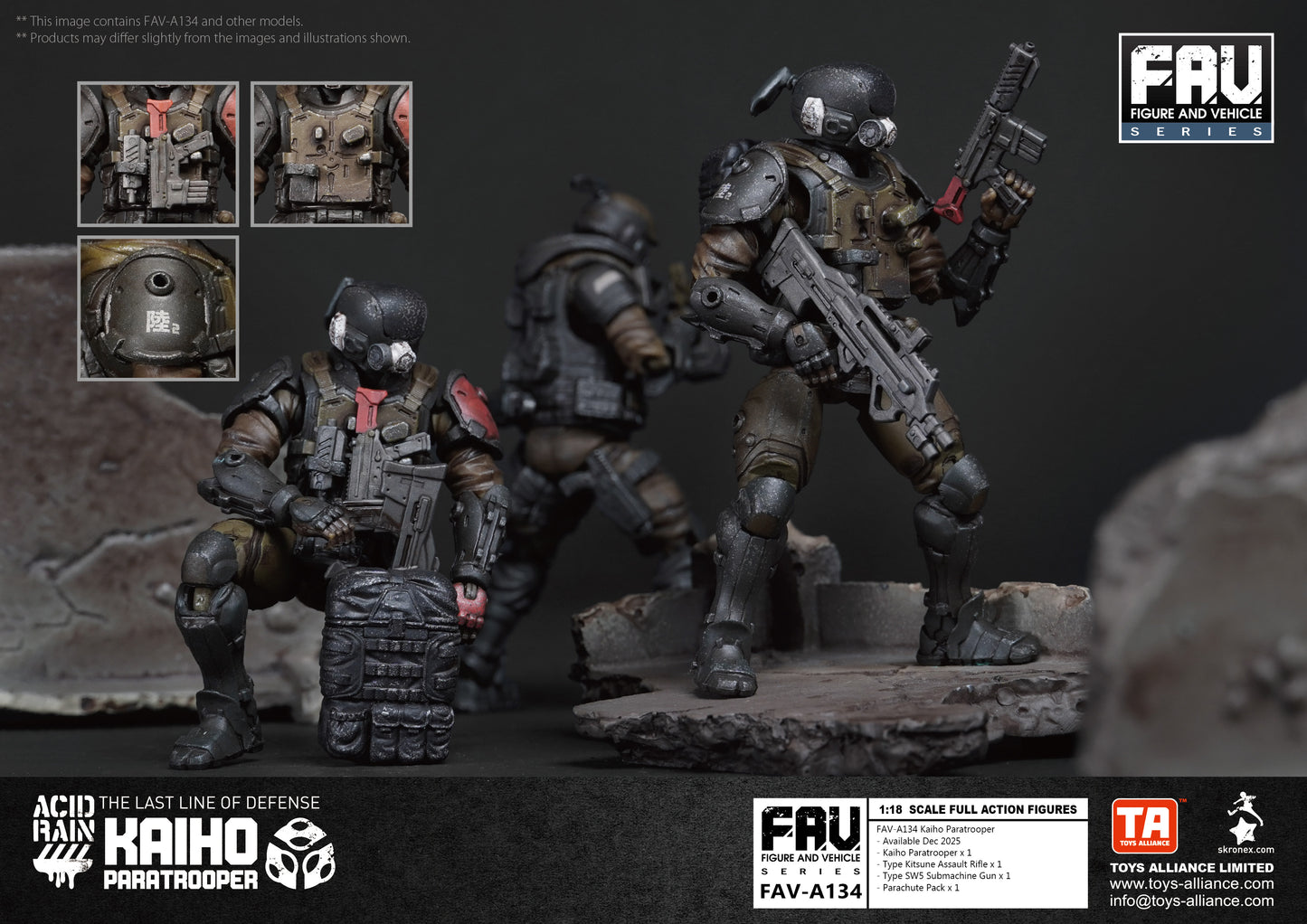 TOYS ALLIANCE LIMITED "ACID RAIN" 1/18 SCALE FAV-A134 KAIHO PARATROOPER