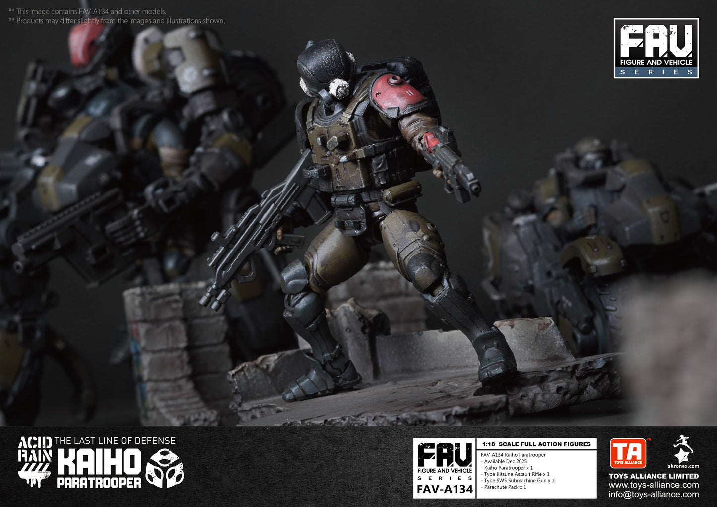 TOYS ALLIANCE LIMITED "ACID RAIN" 1/18 SCALE FAV-A134 KAIHO PARATROOPER