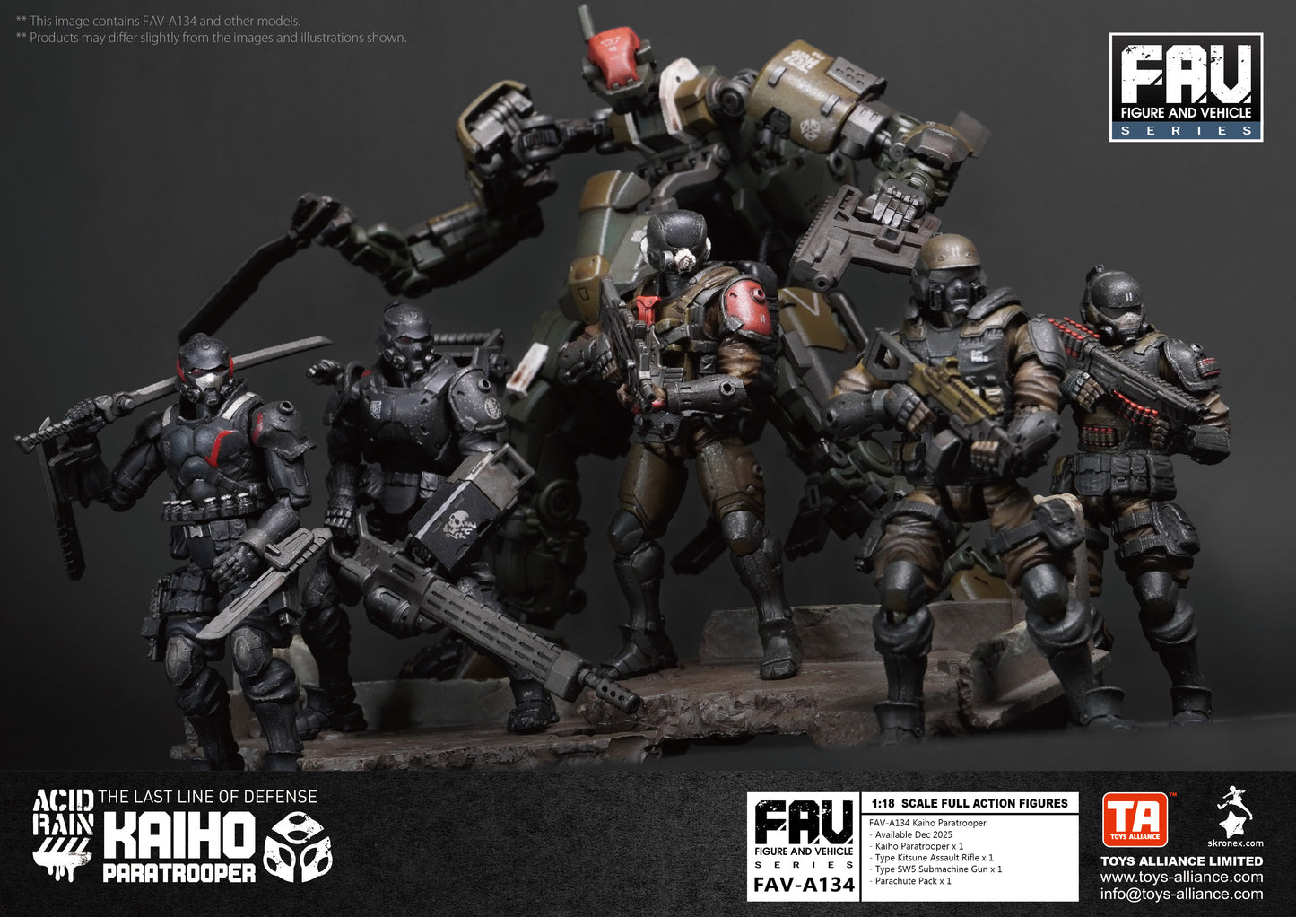 TOYS ALLIANCE LIMITED "ACID RAIN" 1/18 SCALE FAV-A134 KAIHO PARATROOPER