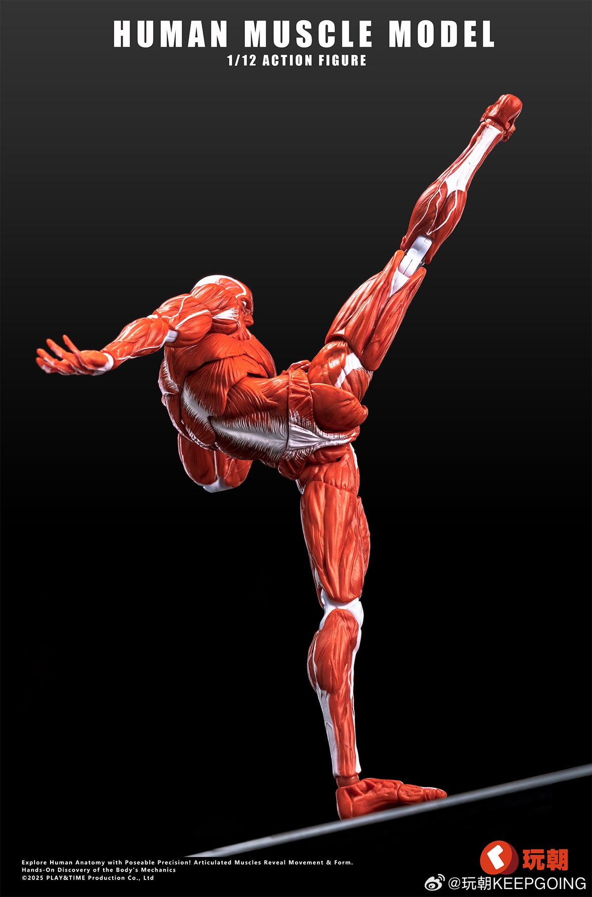 KEEPGOING STUDIO HUMAN MUSCLE MODEL 1/12 SCALE ACTION FIGURE RED