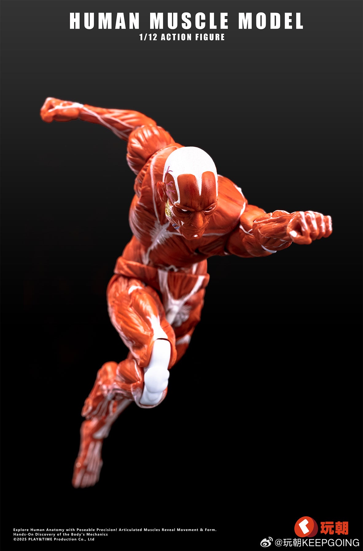 KEEPGOING STUDIO HUMAN MUSCLE MODEL 1/12 SCALE ACTION FIGURE RED